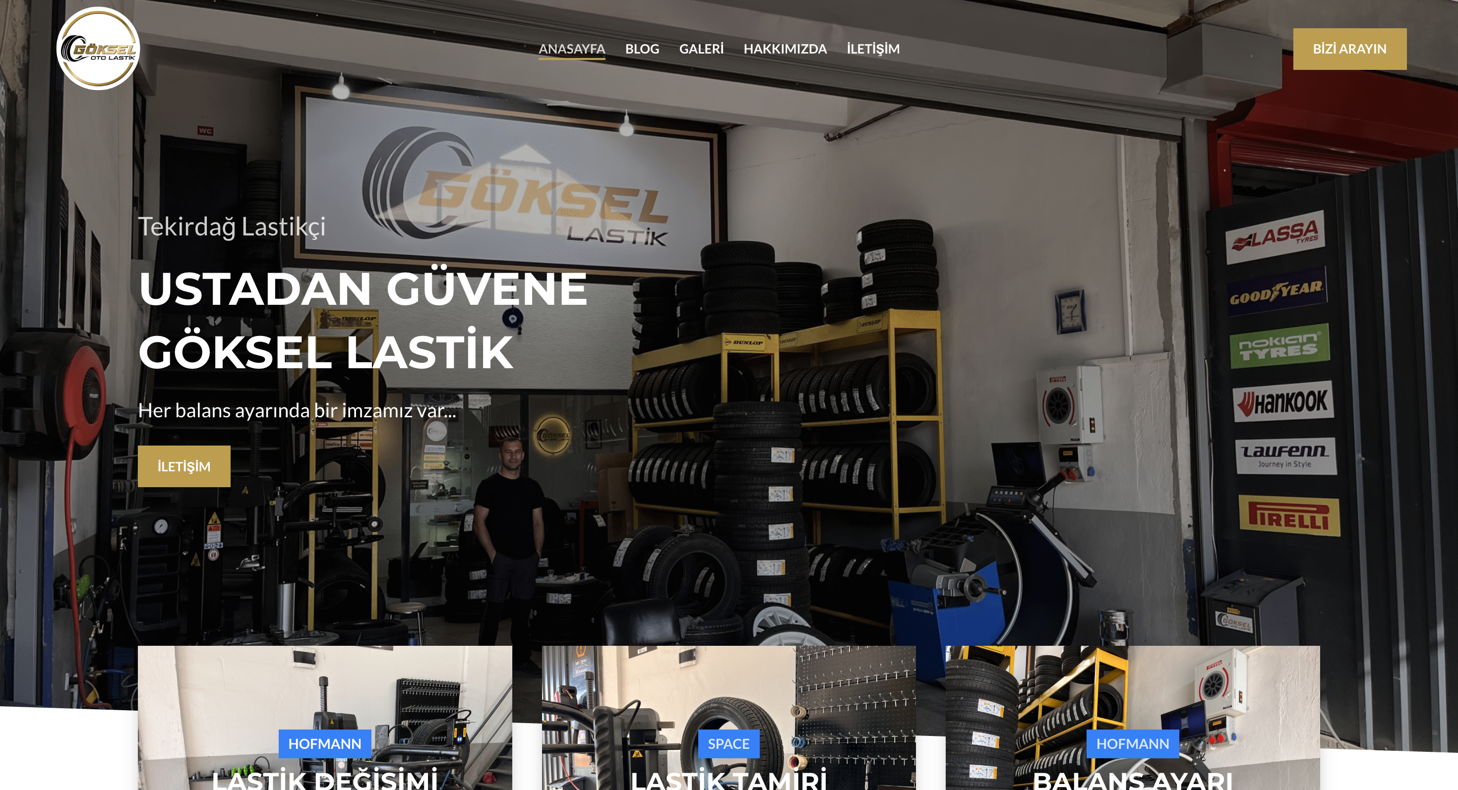 Oto Lastikçi Web Sitesi